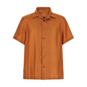Fendi Orange Silk Men's Blouse